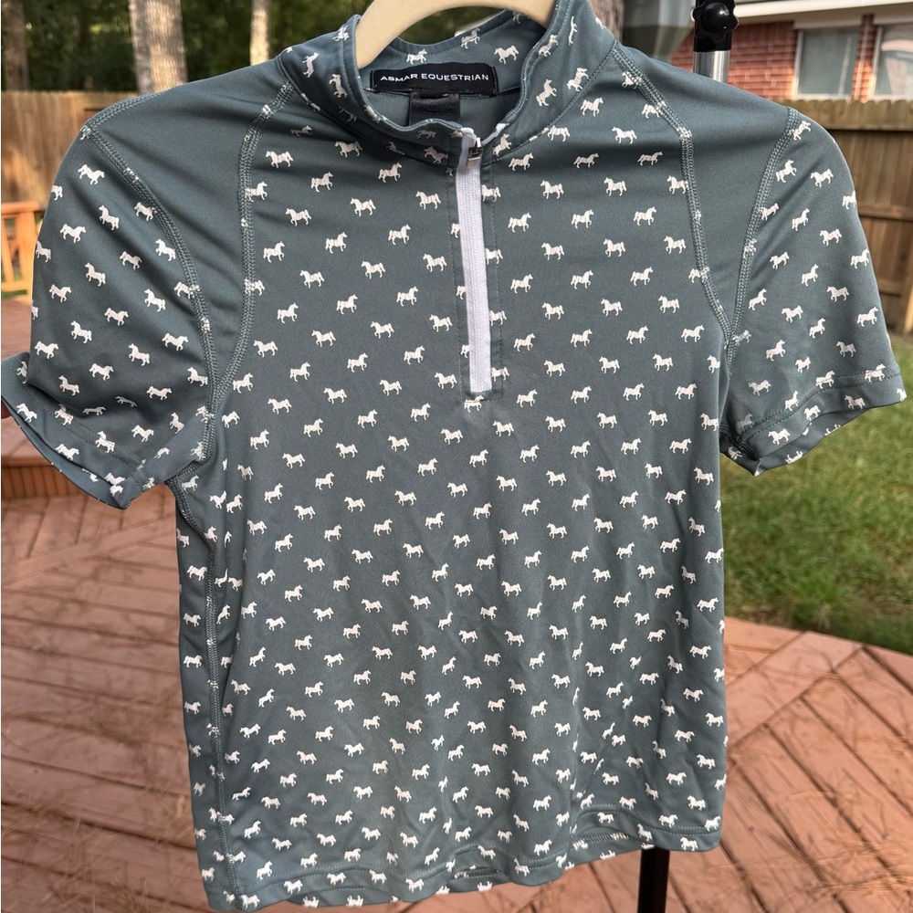 Asmar Equestrian Polo with Horse Design. Size 10/12 girls